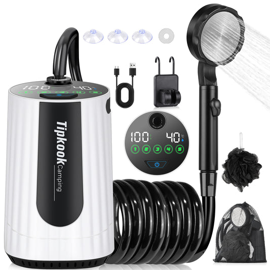 Tipkook 10000mAh Rechargeable Camping Shower