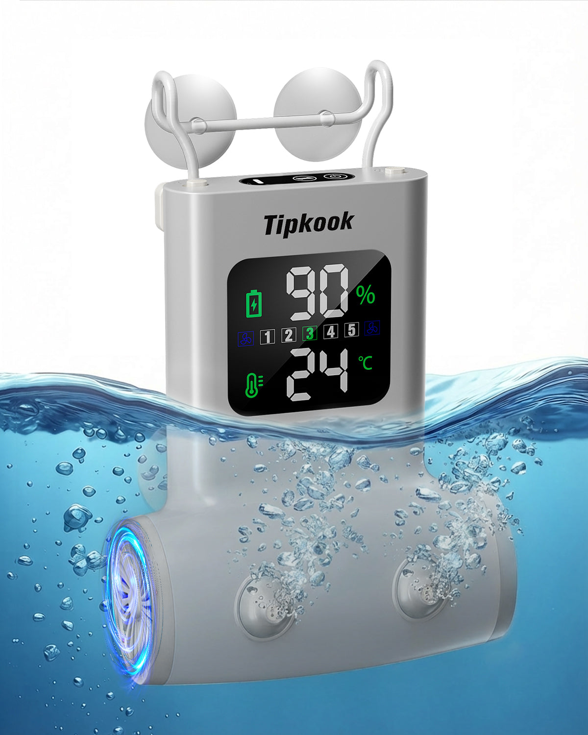 Rechargeable Bath Jet for Tub with LED Display, [2026 Newest] Portable Jet Spa for Bathtub with 5 Speeds, 3 Bubble Modes, IPX8 Waterproof, Dual Hydro Jets for Tub Relax at Home