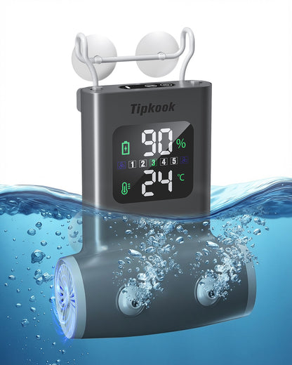Rechargeable Bath Jet for Tub with LED Display, [2026 Newest] Portable Jet Spa for Bathtub with 5 Speeds, 3 Bubble Modes, IPX8 Waterproof, Dual Hydro Jets for Tub Relax at Home