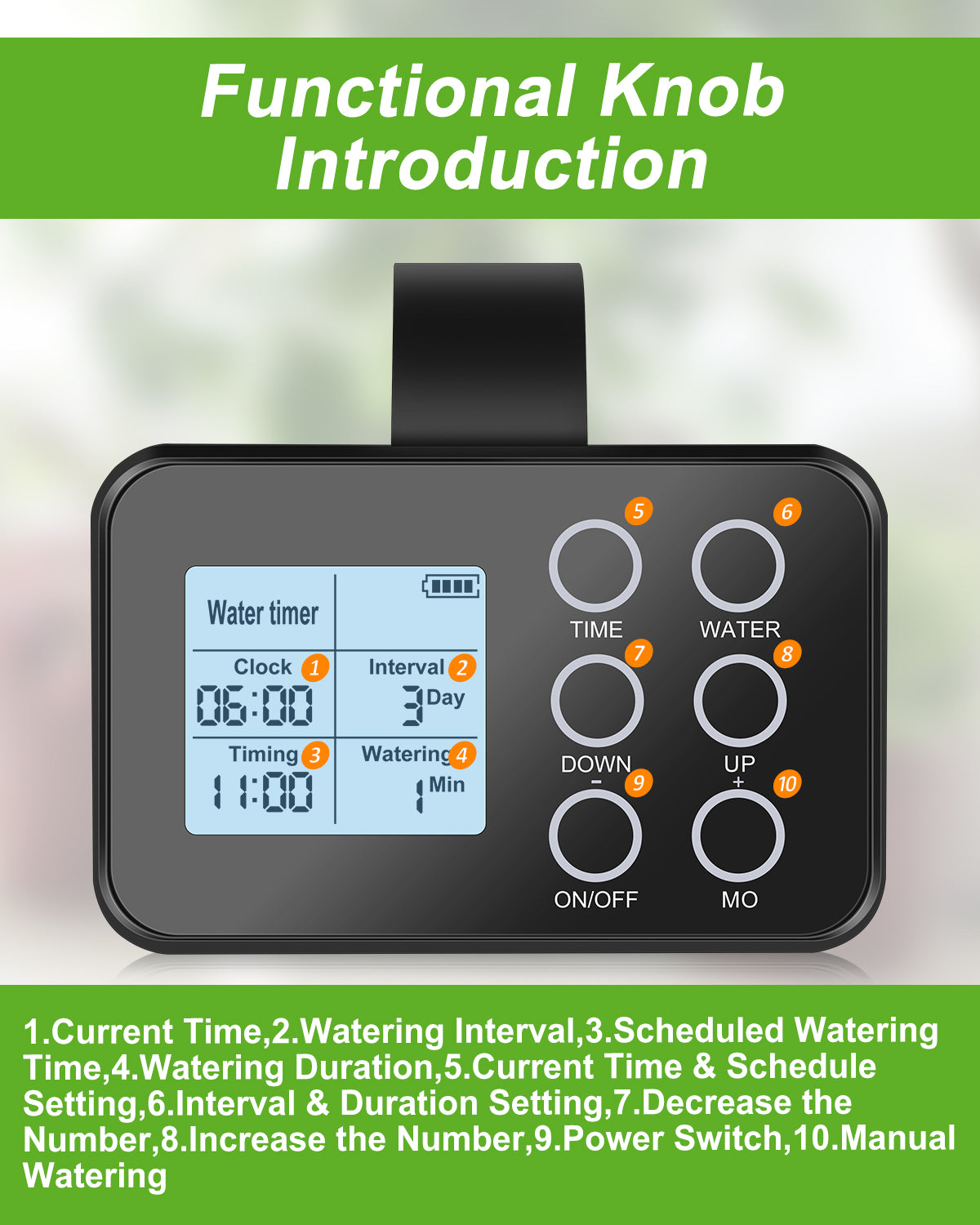 Plant Automatic Watering System for Indoor,Programmable Drip Irrigation System with LED Display,Watering Timer,Drip Irrigation Set with Transparent Silicone Tubing up to15 Pots Plants