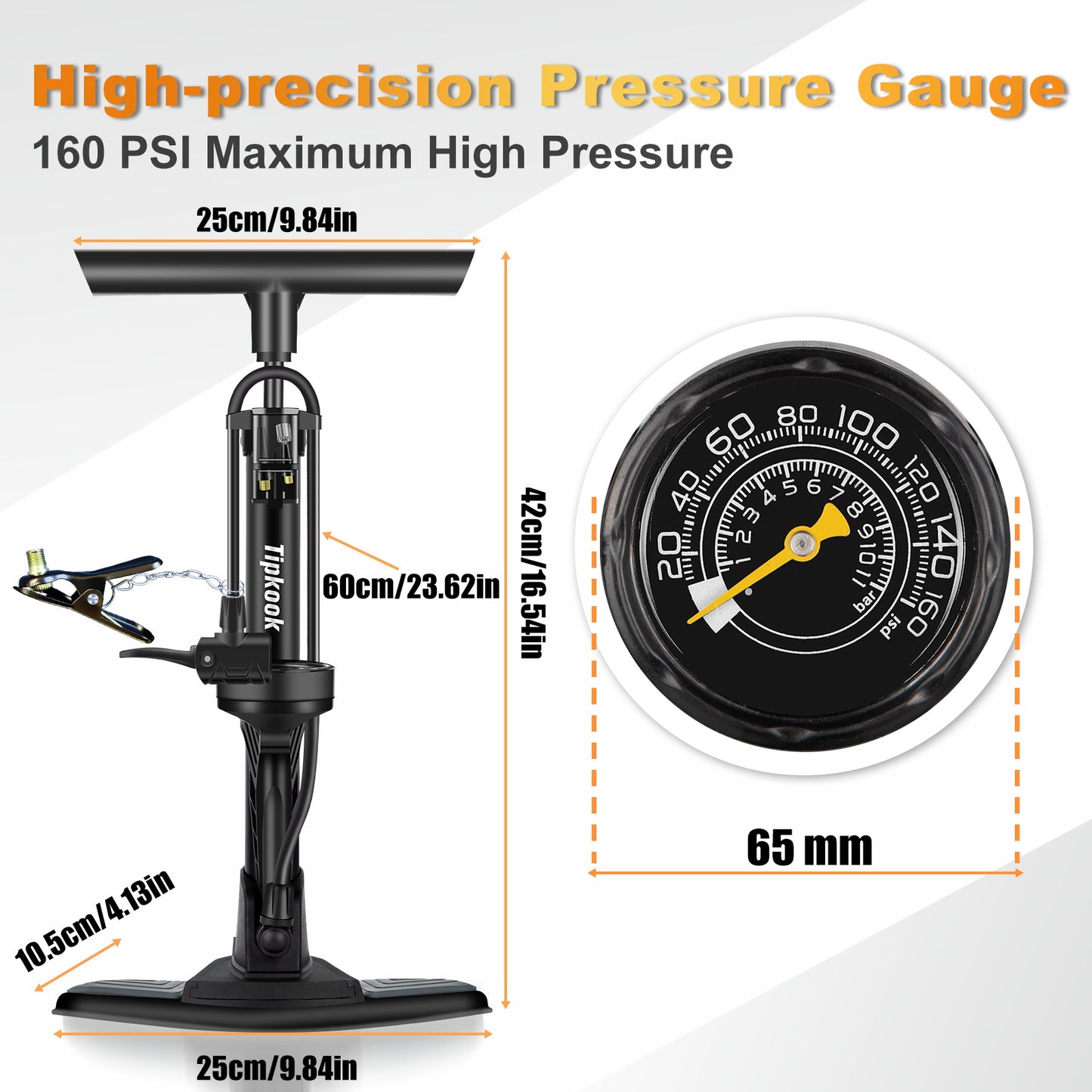 Tipkook 160 PSI Bike Pump