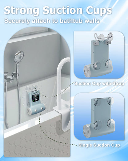 Rechargeable Bath Jet for Tub with LED Display, [2026 Newest] Portable Jet Spa for Bathtub with 5 Speeds, 3 Bubble Modes, IPX8 Waterproof, Dual Hydro Jets for Tub Relax at Home