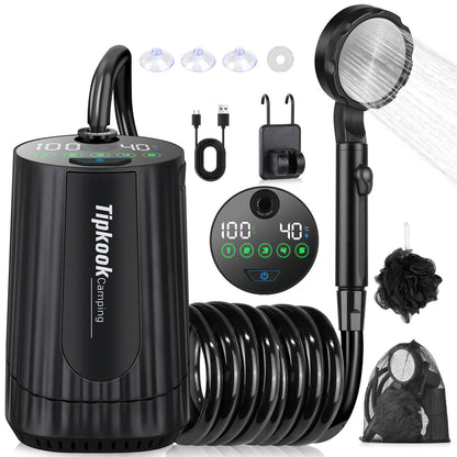 Tipkook 10000mAh Rechargeable Camping Shower