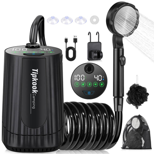 Tipkook 10000mAh Rechargeable Camping Shower